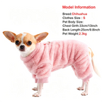 Petspuff Soft Fleece Dog Pyjamas – Warm Jumpsuit Overalls | Small Dogs & Cats