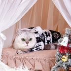 Petspuff Christmas Plush Dog Jumpsuit – Warm Festive Pyjamas | Small & Medium Dogs and Cats