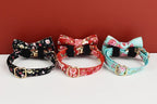 Petspuff Personalised Soft Cat Collar with Bow & Safety Buckle – Engraved Name | 7 Colours