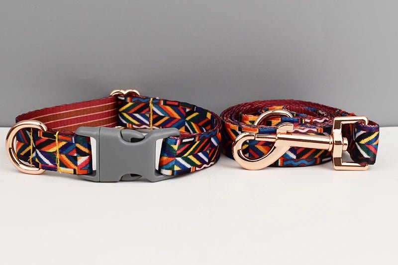 Petspuff Safety Buckle Webbing Dog Collar & Lead Set – 5 Colours for Small to Large Dogs