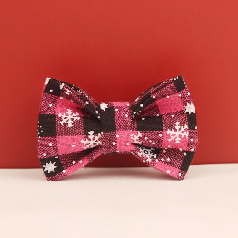 Petspuff Christmas Cat Collar with Bell & Bow – Festive Braided Kitten Collar | 2 Sizes