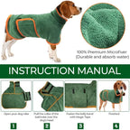Petspuff Dog Drying Coat – Super Absorbent Microfibre Bathrobe | XS to XL Dogs