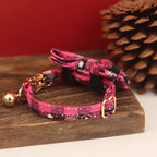 Petspuff Christmas Cat Collar with Bell & Bow – Festive Braided Kitten Collar | 2 Sizes