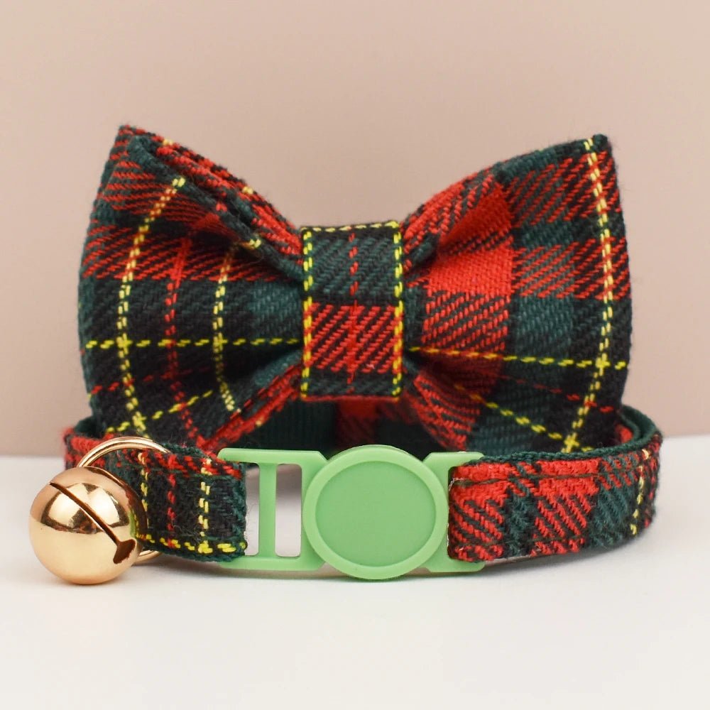 Petspuff Adjustable Cat Collar with Bow & Safety Buckle – Anti-Choke Kitten Collar | 12 Colours - Petspuff