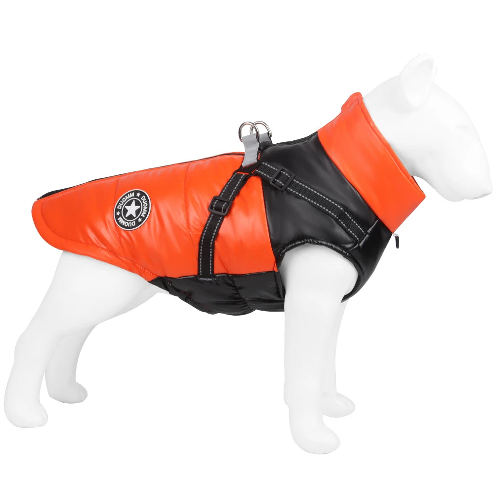 Petspuff Waterproof Padded Dog Coat with Built-In Harness – Winter Jacket | Small & Medium Dogs
