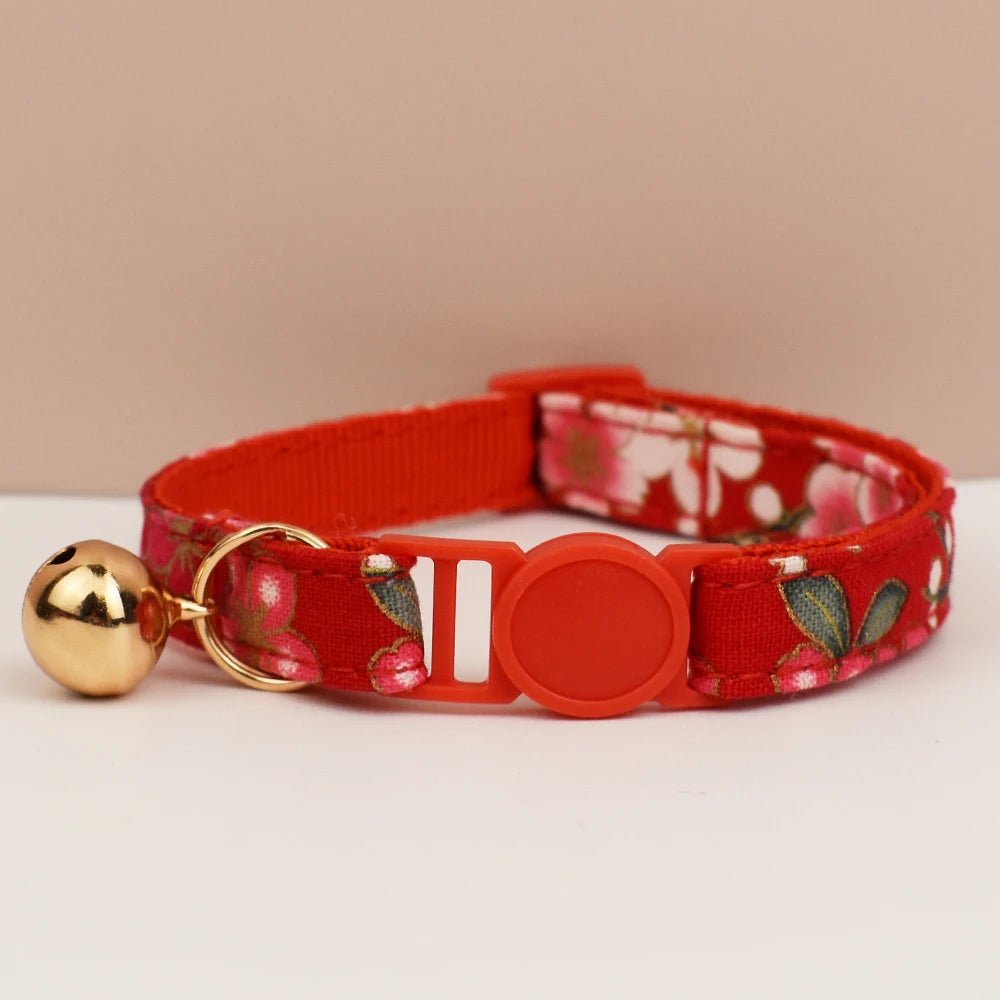 Petspuff Adjustable Cat Collar with Bow & Safety Buckle – Anti-Choke Kitten Collar | 12 Colours - Petspuff