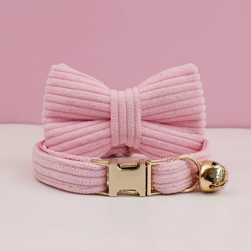 Petspuff Personalised Cat Collar with Bell & Bow – Engraved ID Tag | Adjustable, 5 Colours