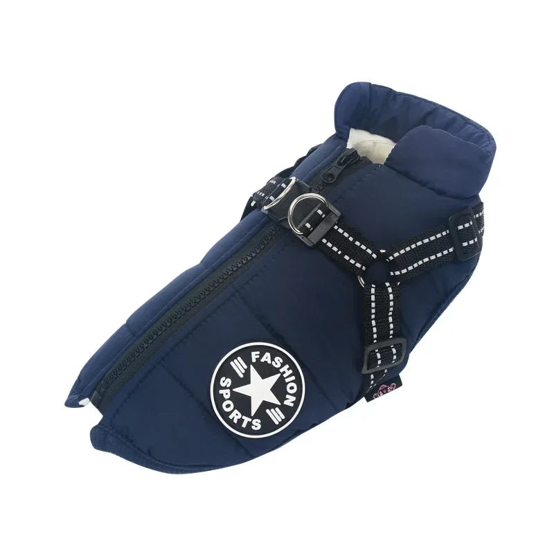 Petspuff Waterproof Dog Coat with Built-In Harness – Fleece-Lined Winter Jacket | Small to Extra Large Dogs