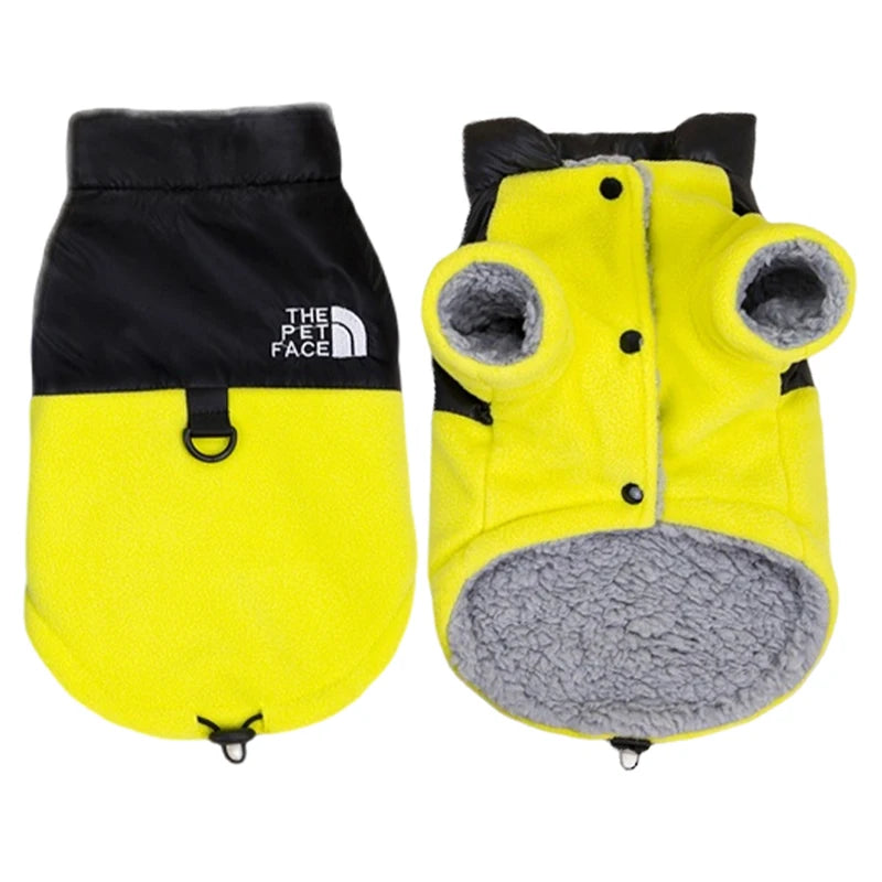 Petspuff Fleece-Lined Dog Jacket with Lead Ring – Winter Coat | Small Dogs & Cats