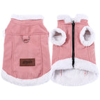 Petspuff Thick Fleece Dog Jacket – Windproof Winter Coat with D-Ring | Small Dogs & Cats
