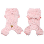 Petspuff Cosy Stretch Fleece Dog Jumpsuit – Winter Onesie with D-Ring | Small Dogs & Cats
