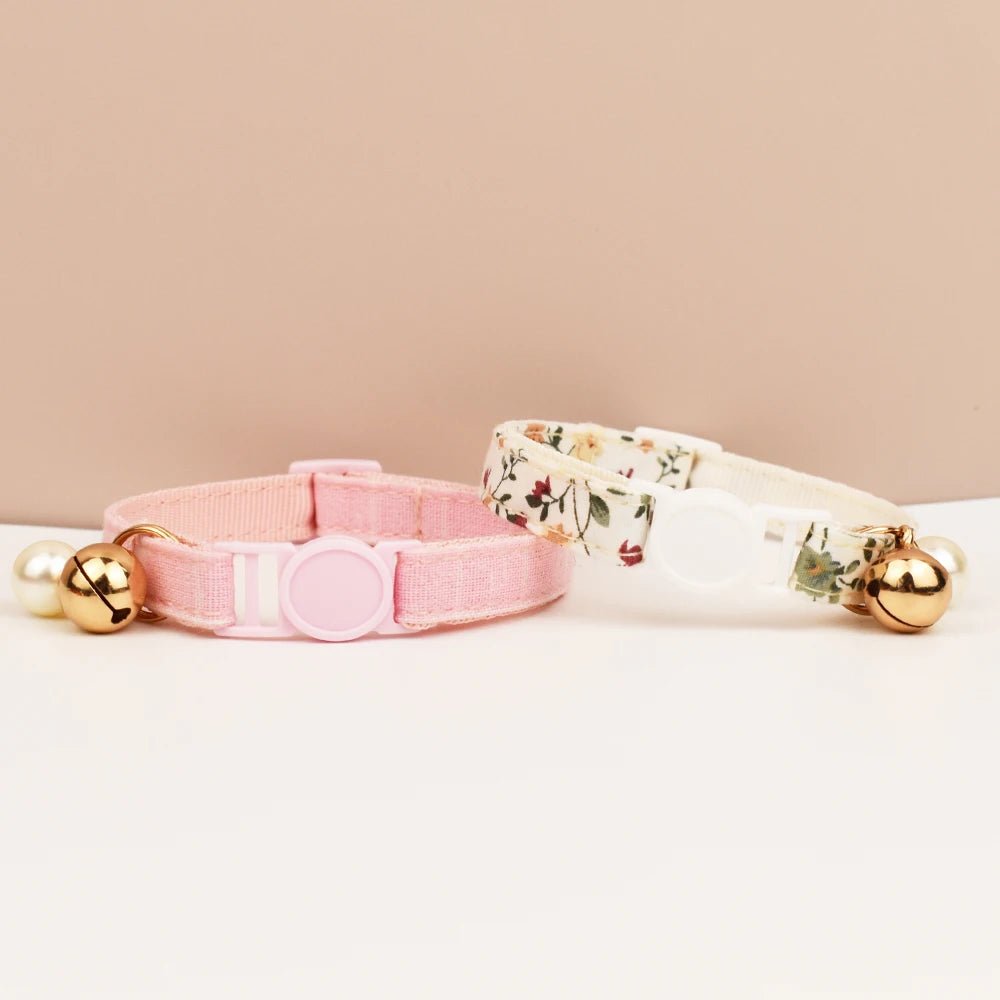 Petspuff Adjustable Cat Collar with Bow & Safety Buckle – Anti-Choke Kitten Collar | 12 Colours - Petspuff