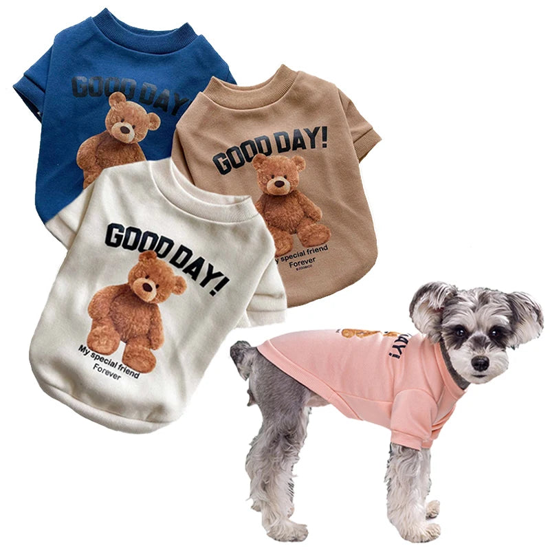 Petspuff Cartoon Fleece Dog Jumper – Warm Pullover Sweatshirt | Small & Medium Dogs and Cats