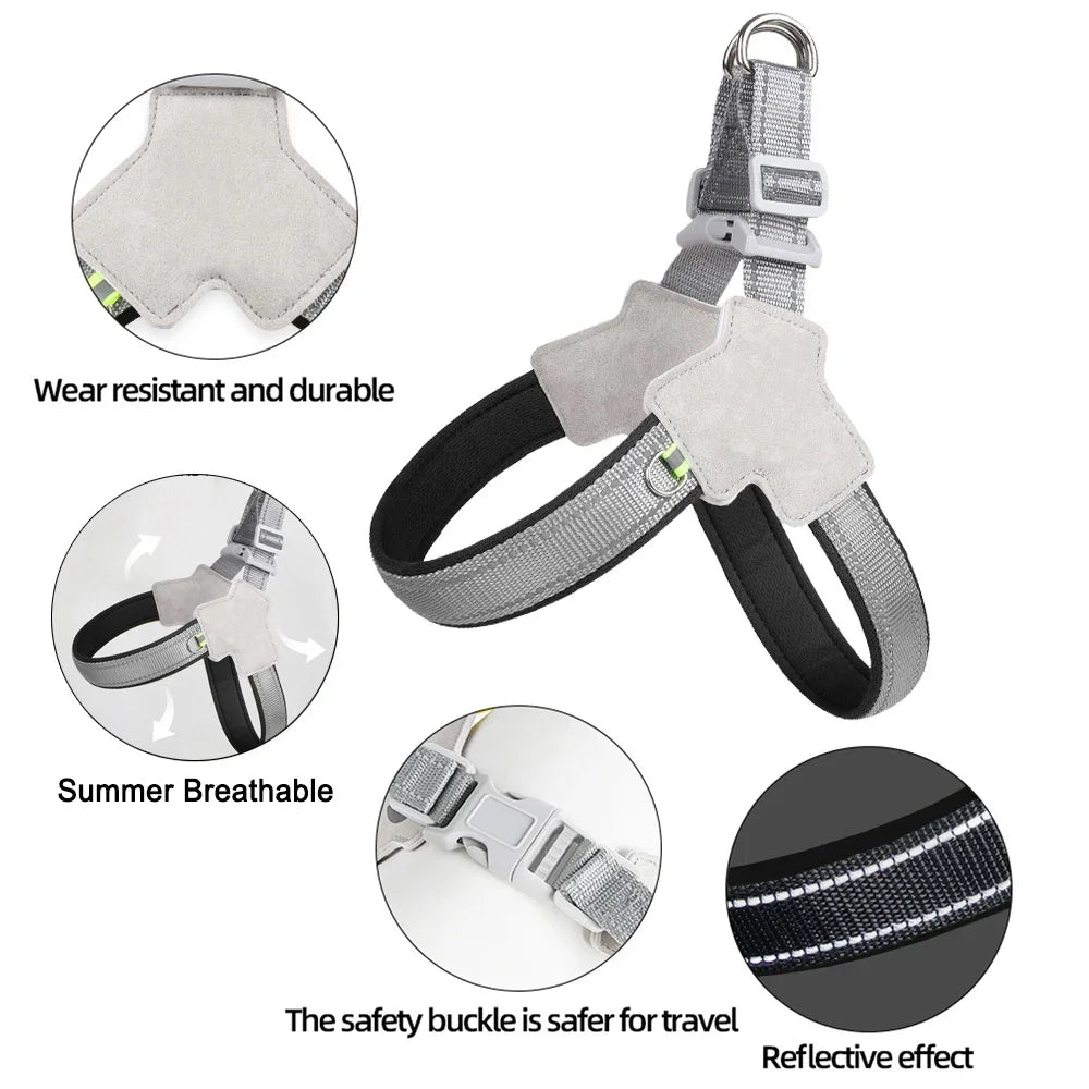 Petspuff Adjustable Hiking Dog Harness – Reflective Breathable Chest Strap | Small to Large Dogs