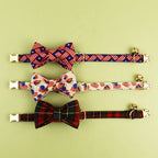Petspuff Personalised Bow Cat Collar with Bell & Safety Buckle – Engraved Name Tag | 6 Colours