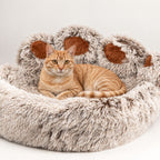 Petspuff Big Paw Fluffy Pet Bed – Shaggy Calming Nest Bed | Large 70cm, Cats & Small Dogs