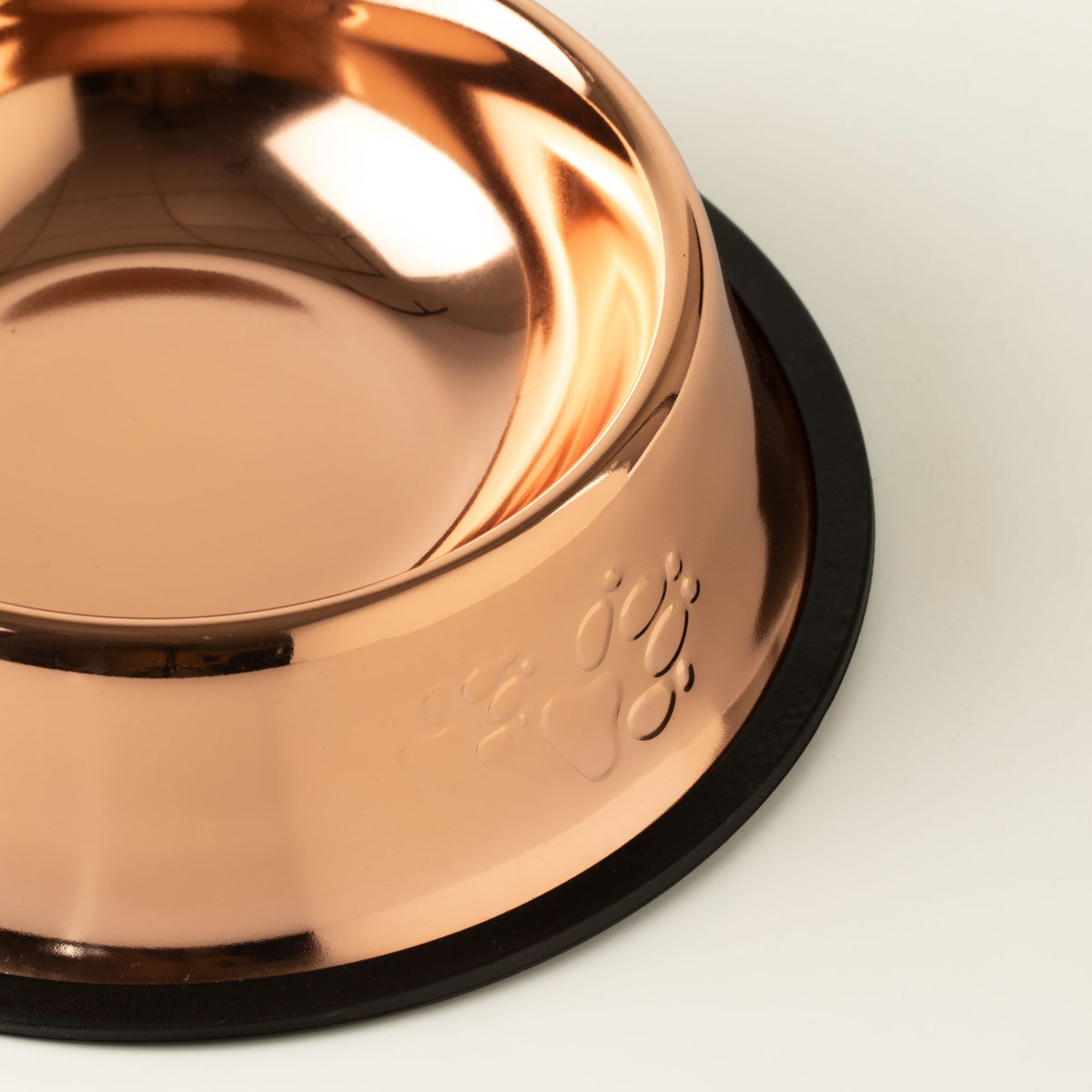 Petspuff Copper-Style Stainless Steel Pet Bowl – Paw Print Food & Water Bowl | 18cm