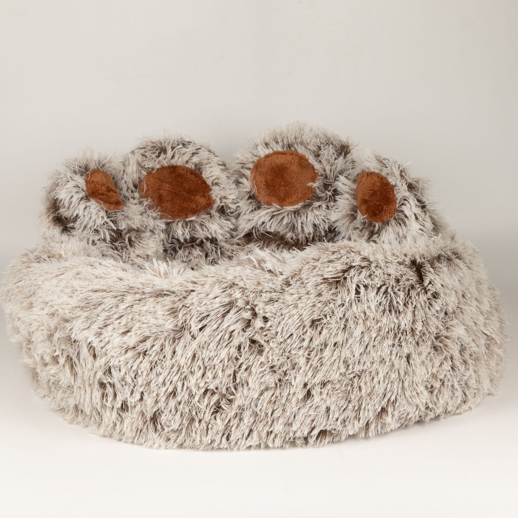 Petspuff Big Paw Fluffy Pet Bed – Shaggy Calming Nest Bed | Medium 60cm, Cats & Small Dogs
