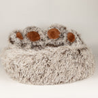 Petspuff Big Paw Fluffy Pet Bed – Shaggy Calming Nest Bed | Medium 60cm, Cats & Small Dogs