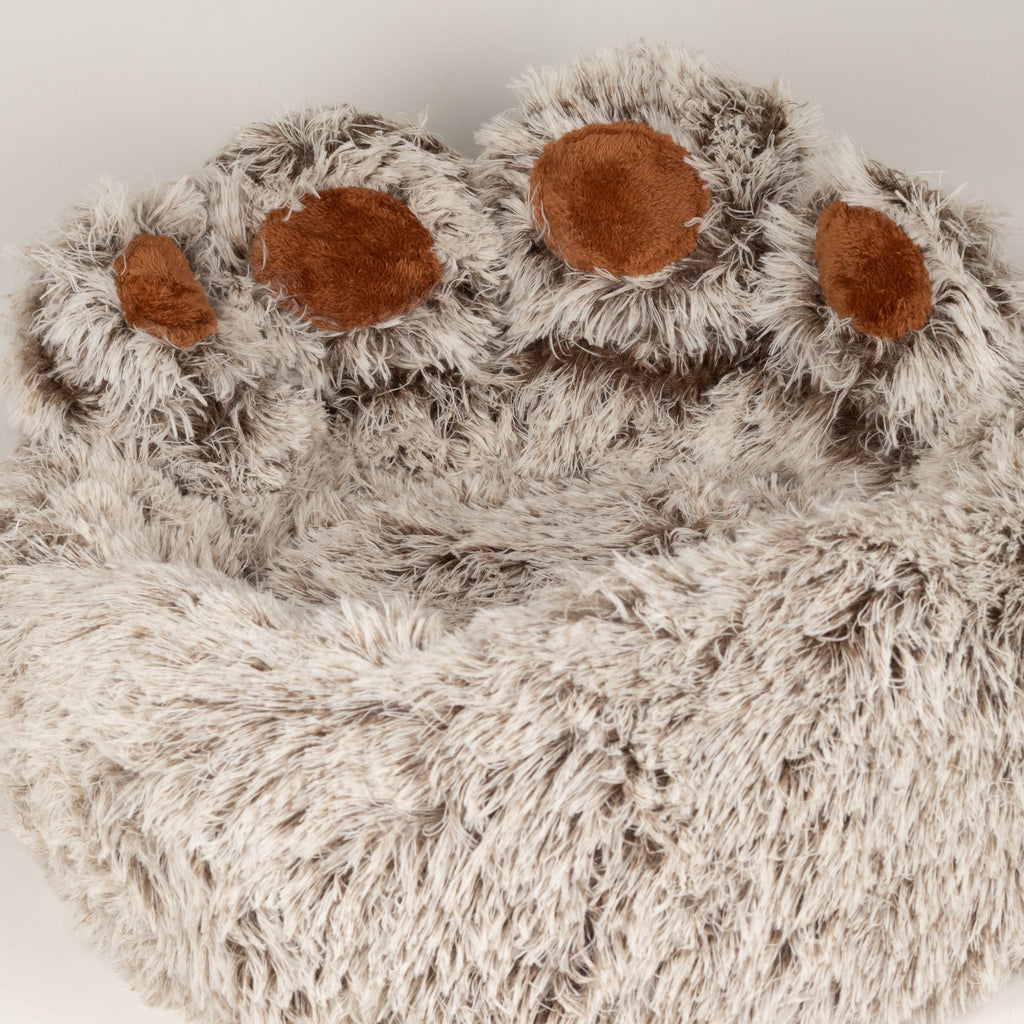 Petspuff Big Paw Fluffy Pet Bed – Shaggy Calming Nest Bed | Medium 60cm, Cats & Small Dogs