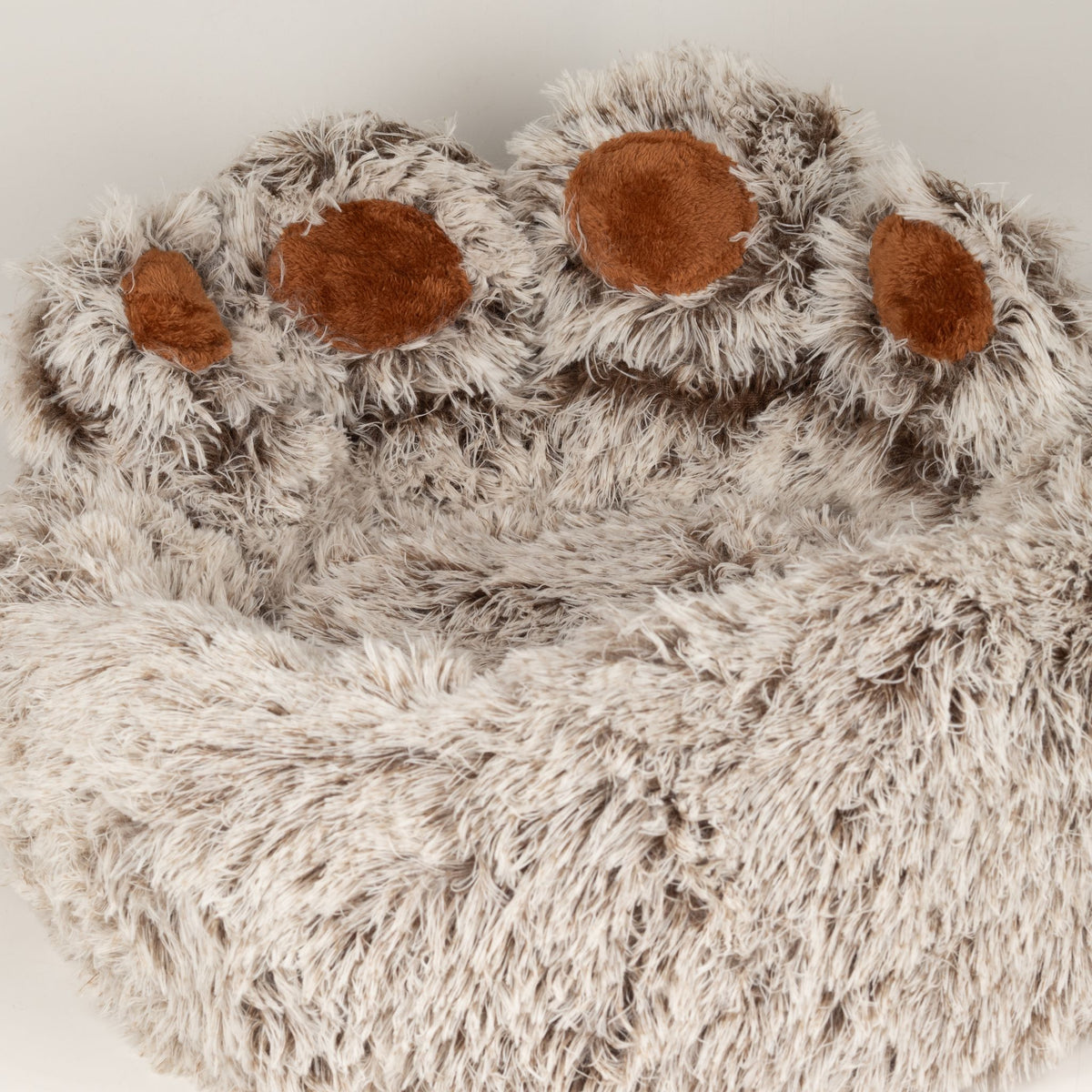 Petspuff Big Paw Fluffy Pet Bed – Shaggy Calming Nest Bed | Medium 60cm, Cats & Small Dogs