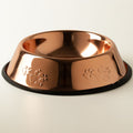 Petspuff Copper-Style Stainless Steel Pet Bowl – Paw Print Food & Water Bowl | 22cm
