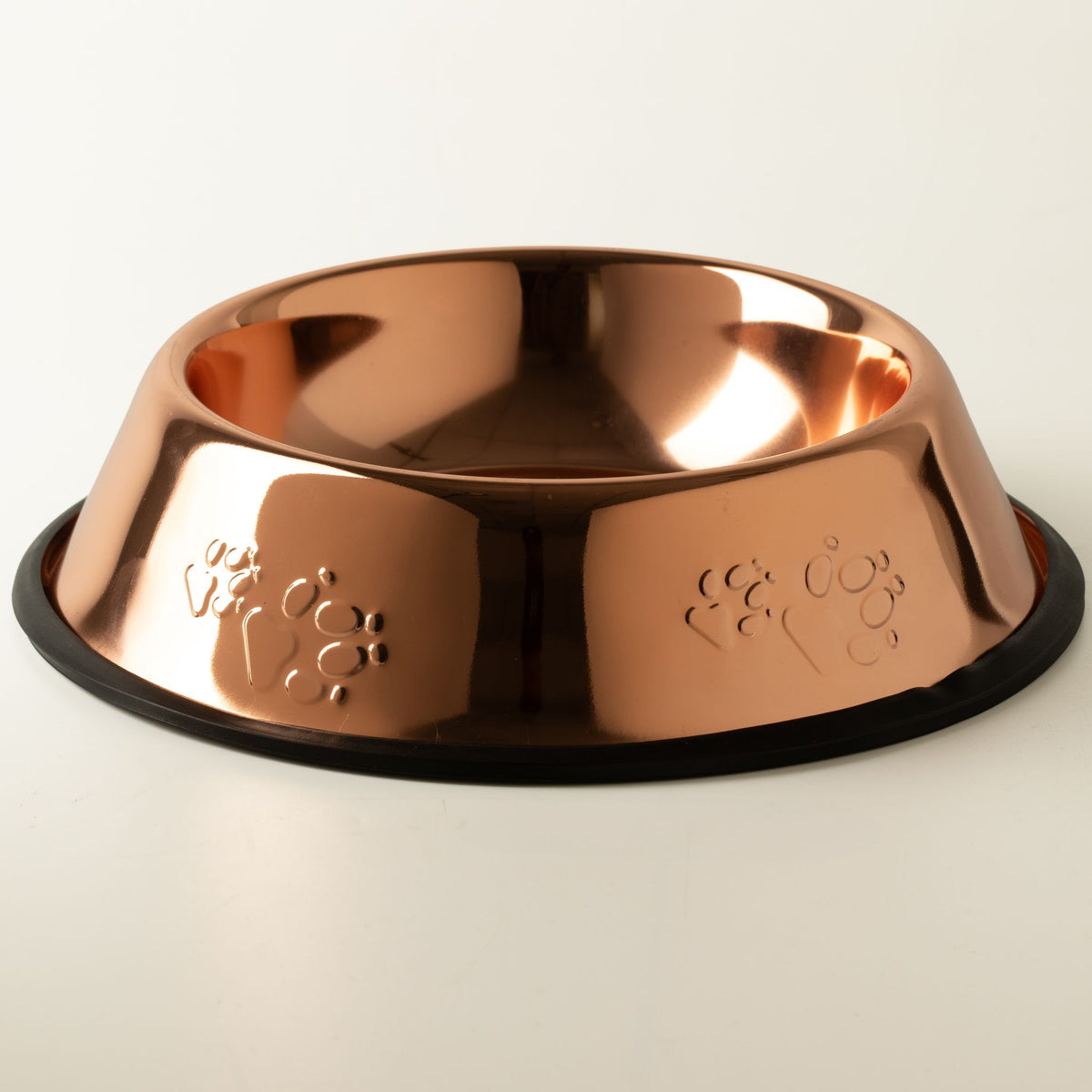 Petspuff Copper-Style Stainless Steel Pet Bowl – Paw Print Food & Water Bowl | 22cm