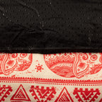 Petspuff Lucky Elephant Pet Bed – Patterned Padded Bolster Bed | Red, 60cm