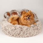 Petspuff Big Paw Fluffy Pet Bed – Shaggy Calming Nest Bed | Medium 60cm, Cats & Small Dogs