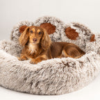 Petspuff Big Paw Fluffy Pet Bed – Shaggy Calming Nest Bed | Large 70cm, Cats & Small Dogs