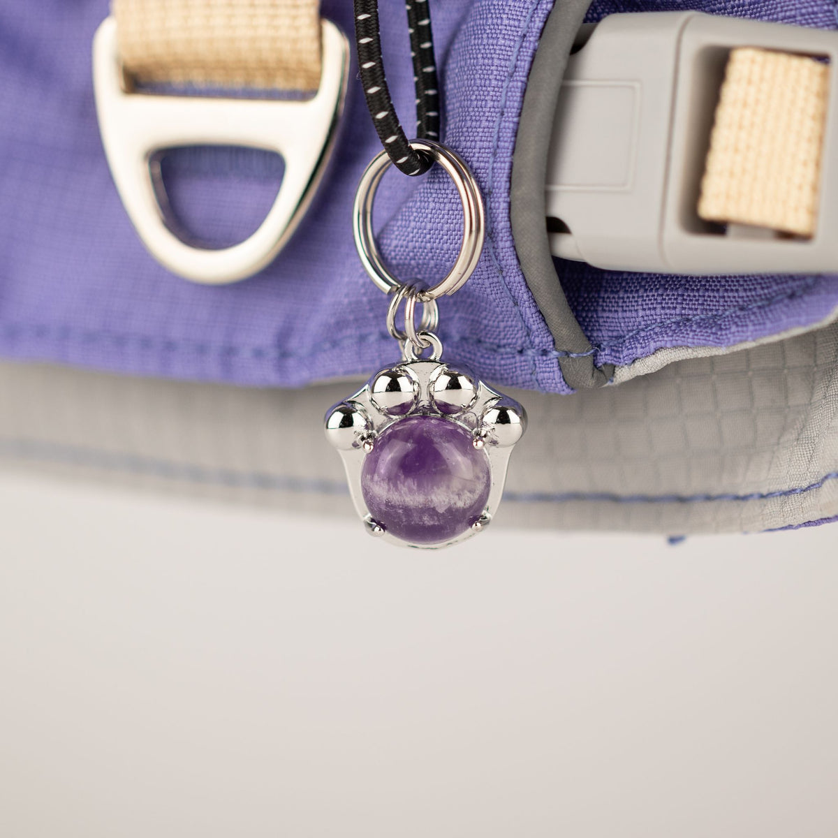 Petspuff Gemstone Guardian Step-in Dog Harness – Reflective, Amethyst Charm | Lavender, XS 2–4kg