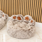 Petspuff Big Paw Fluffy Pet Bed – Shaggy Calming Nest Bed | Medium 60cm, Cats & Small Dogs