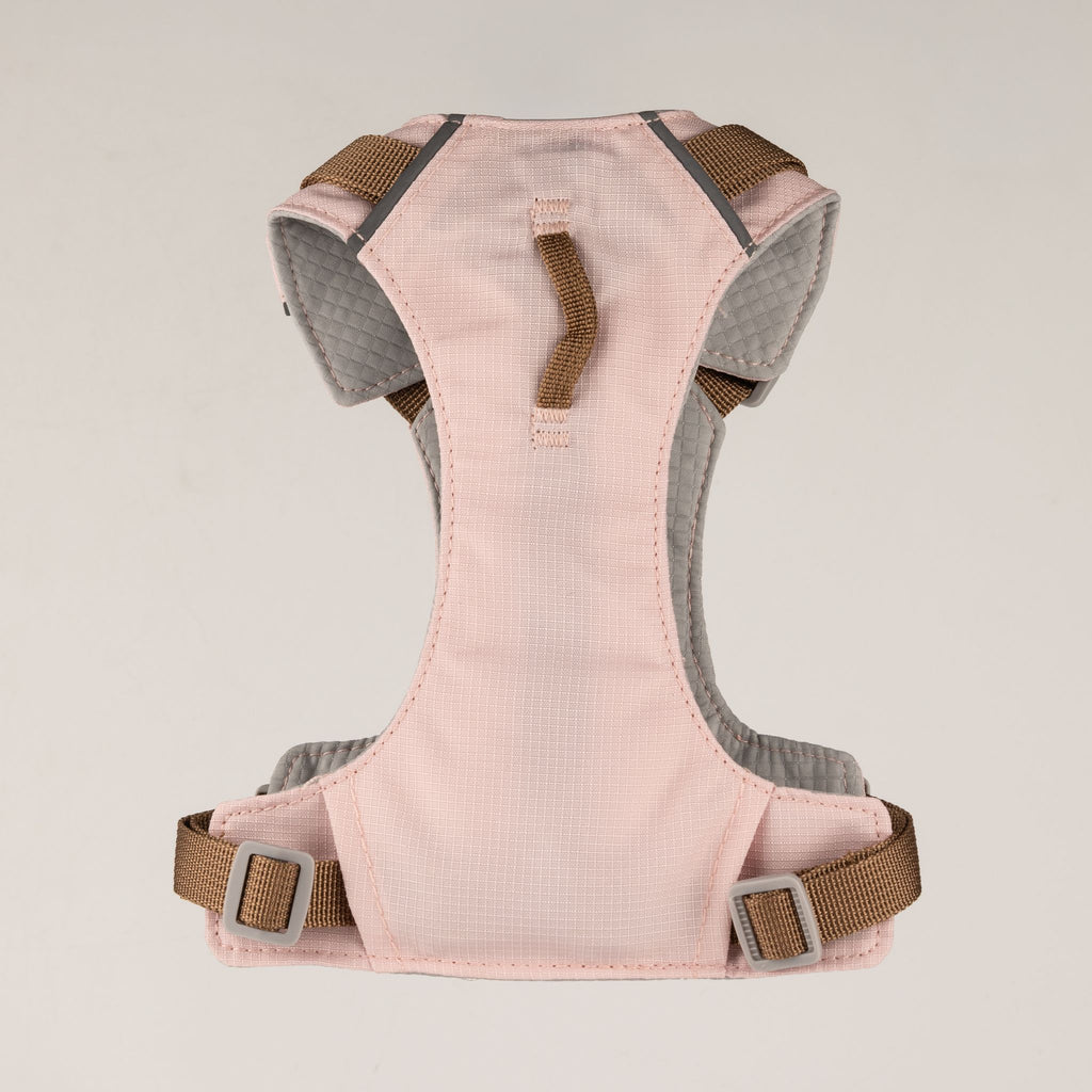 Petspuff Gemstone Guardian Step-in Dog Harness – Reflective, Rose Quartz Charm | Soft Pink, S 4–8kg