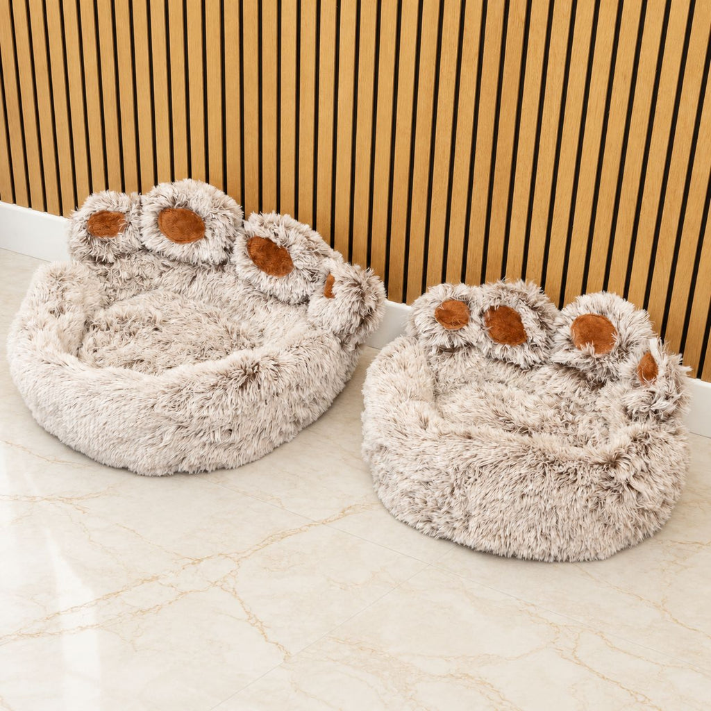 Petspuff Big Paw Fluffy Pet Bed – Shaggy Calming Nest Bed | Large 70cm, Cats & Small Dogs