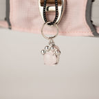 Petspuff Gemstone Guardian Step-in Dog Harness – Reflective, Rose Quartz Charm | Soft Pink, S 4–8kg