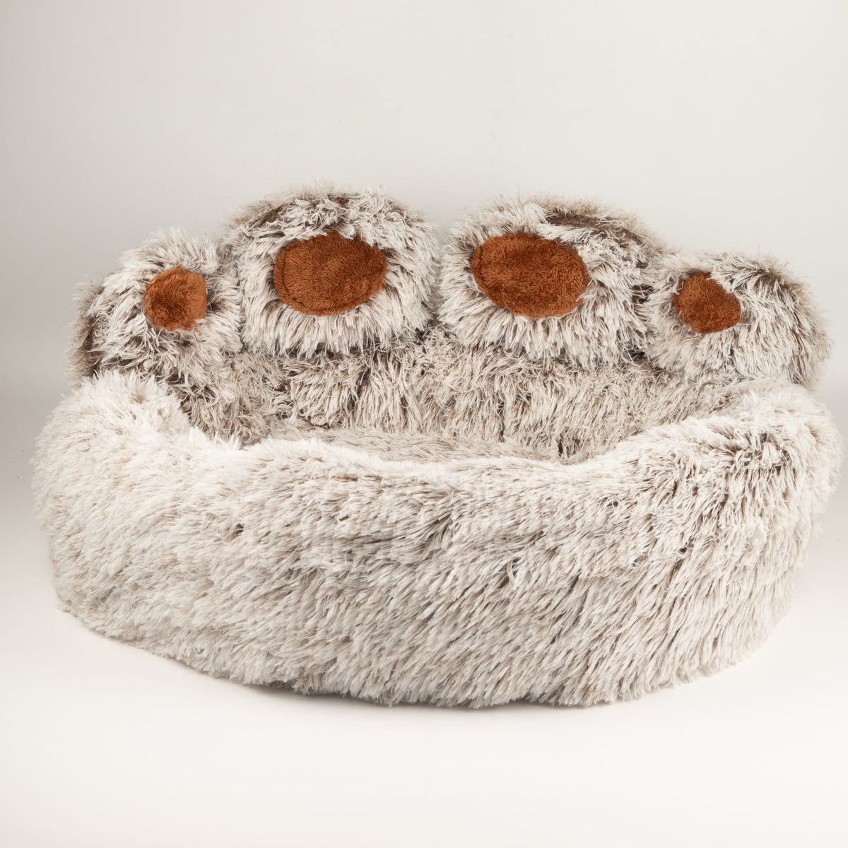 Petspuff Big Paw Fluffy Pet Bed – Shaggy Calming Nest Bed | Large 70cm, Cats & Small Dogs