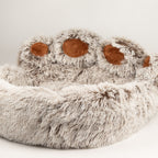 Petspuff Big Paw Fluffy Pet Bed – Shaggy Calming Nest Bed | Large 70cm, Cats & Small Dogs