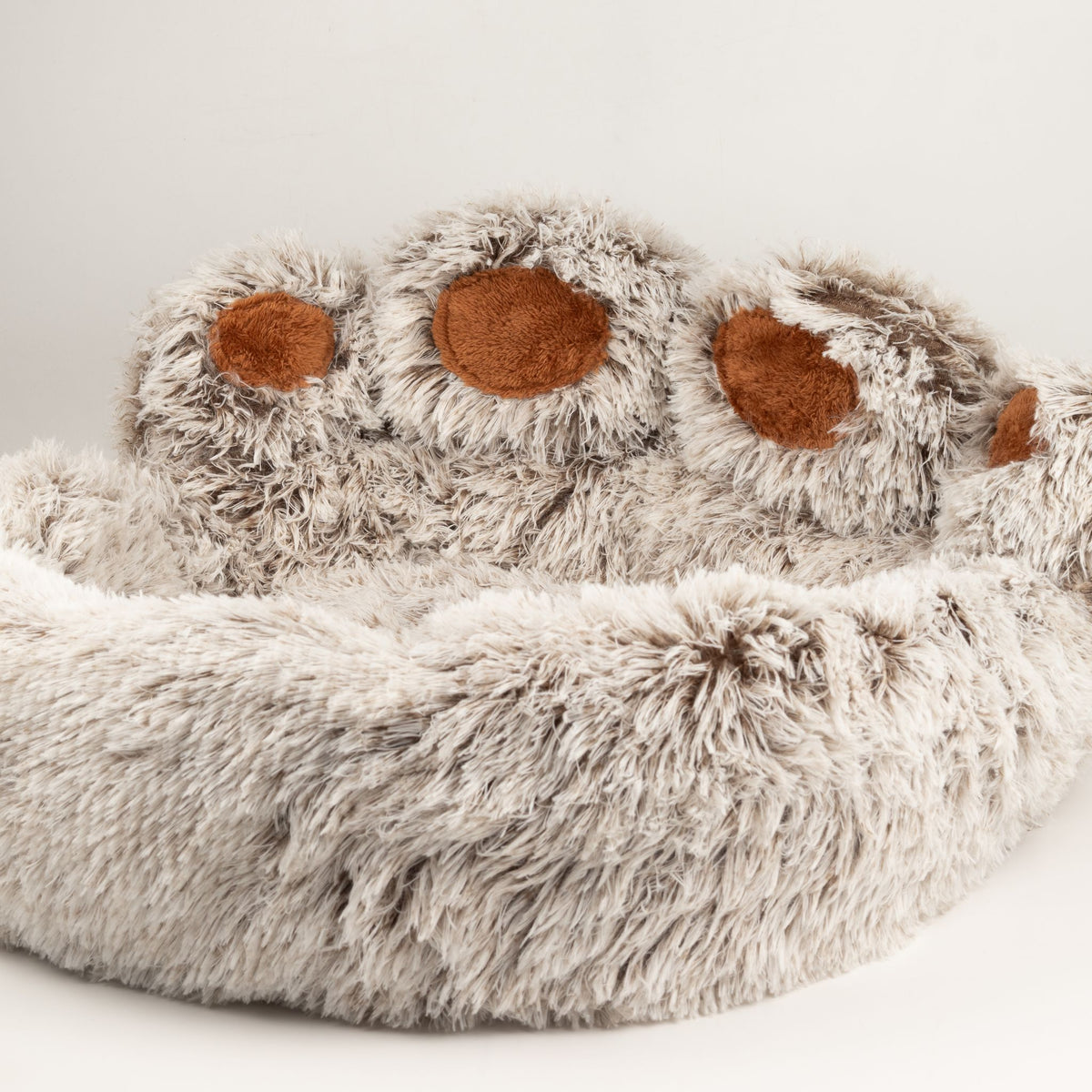 Petspuff Big Paw Fluffy Pet Bed – Shaggy Calming Nest Bed | Large 70cm, Cats & Small Dogs