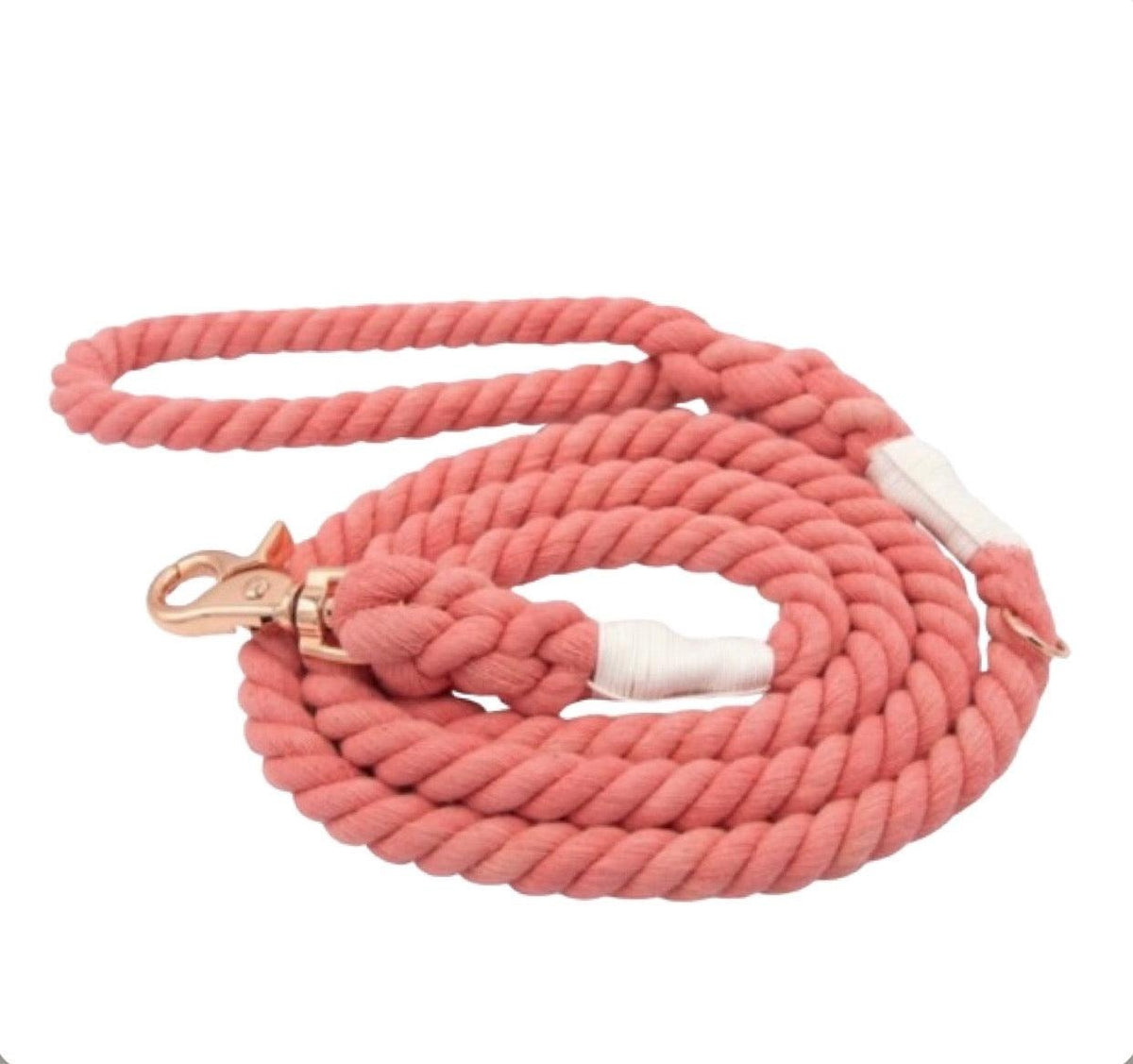 Petspuff Primrose Cotton Rope Dog Lead – Handmade 5ft Leash with Solid Brass Hardware