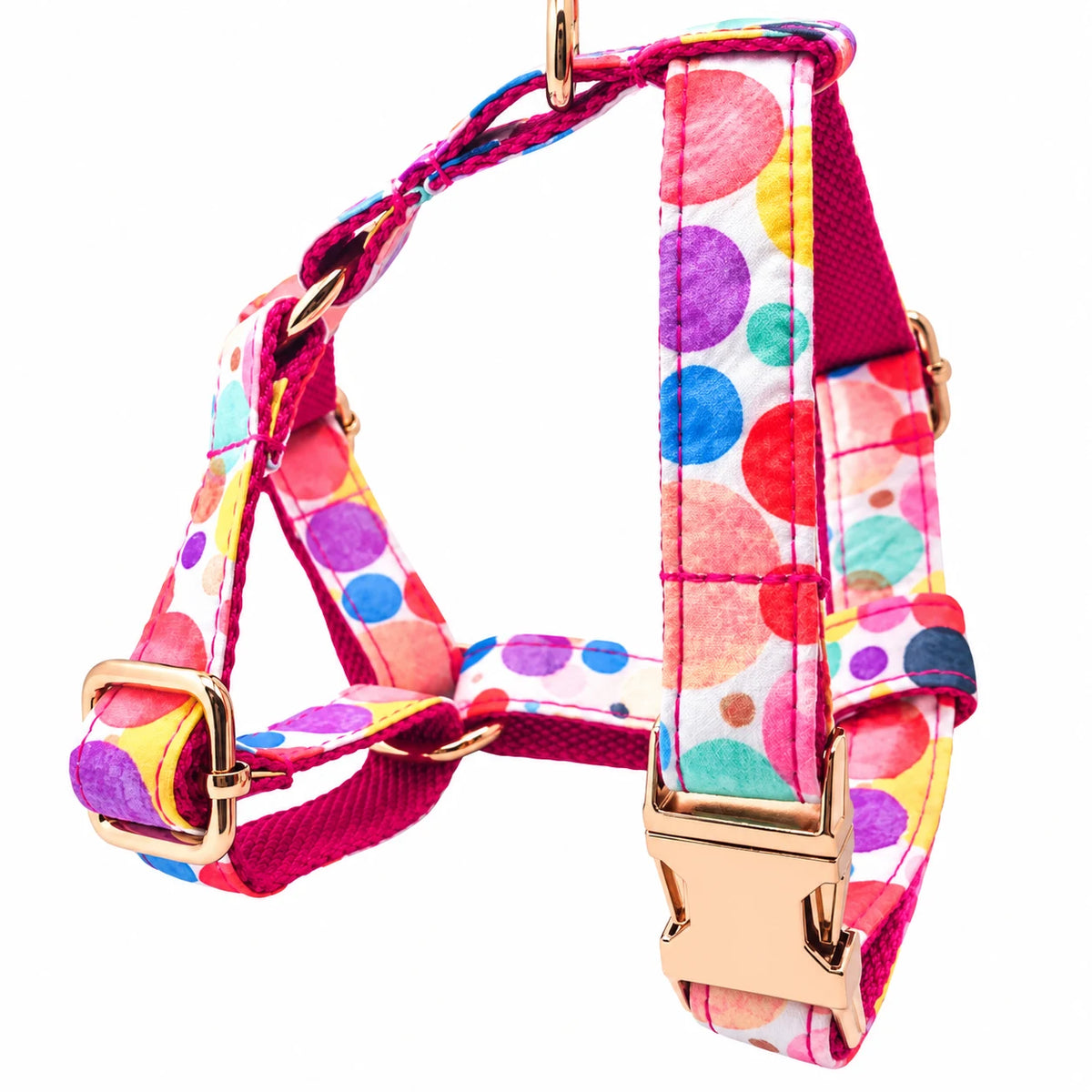 Petspuff Oh My Bubbles Print Step-In Harness & Lead Set – 2 Piece | Small Dogs, Puppies & Cats