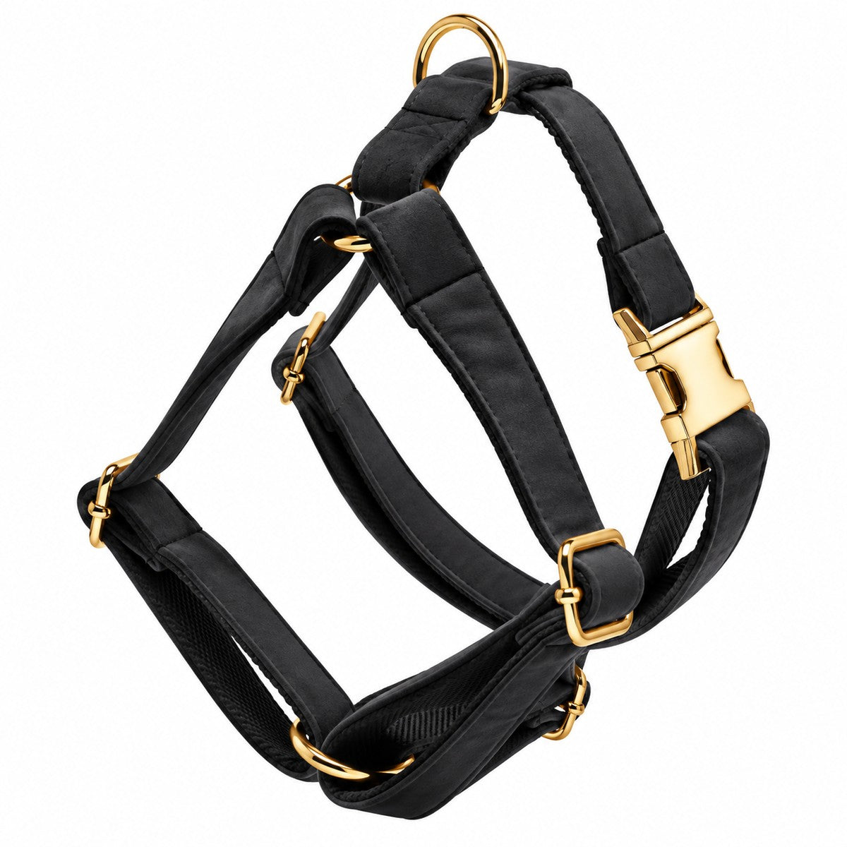 Petspuff Dark Grey Step-In Harness for Small Dogs, Puppies & Cats – Adjustable, Lightweight