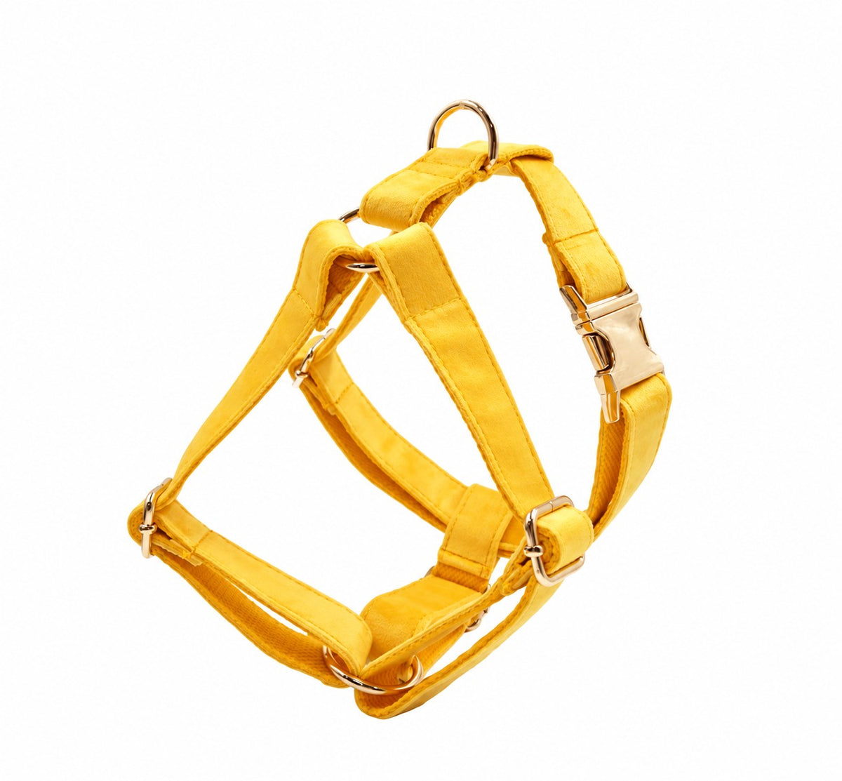 Petspuff Dark Yellow Step-In Harness for Small Dogs, Puppies & Cats – Adjustable, Lightweight