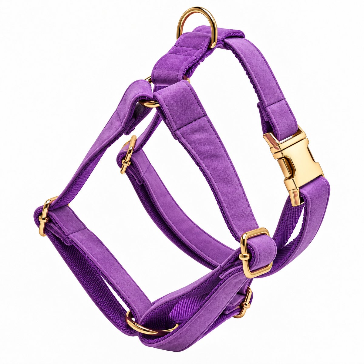 Petspuff Dark Purple Step-In Harness for Small Dogs, Puppies & Cats – Adjustable, Lightweight