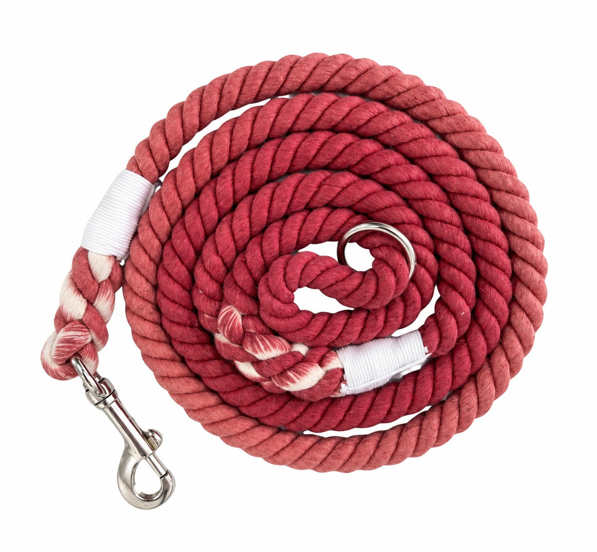 Petspuff Henna Cotton Rope Dog Lead – Handmade 5ft Leash with Solid Brass Hardware