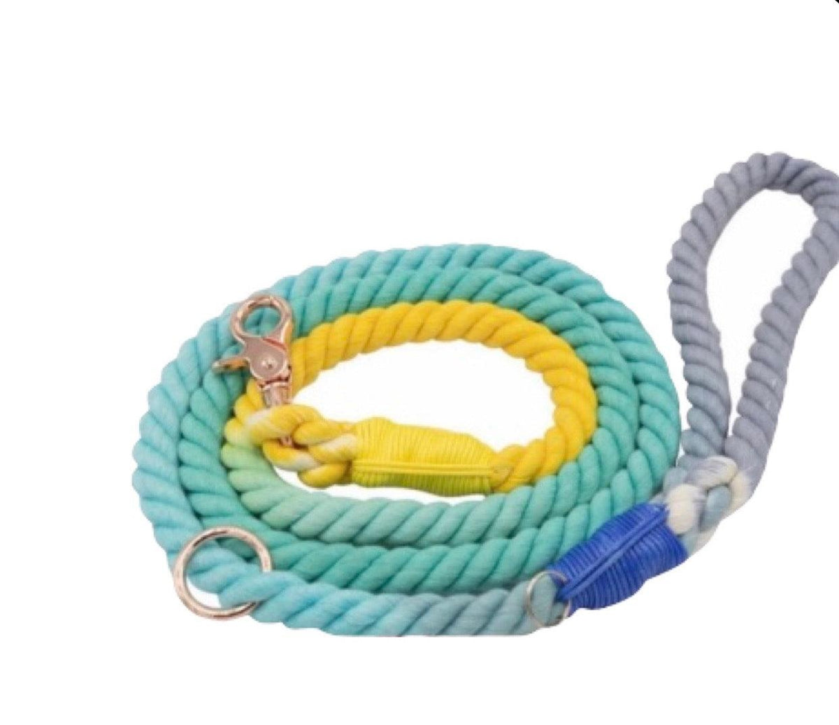 Petspuff Ombré Lavender Cotton Rope Dog Lead – Handmade 5ft Leash with Solid Brass Hardware